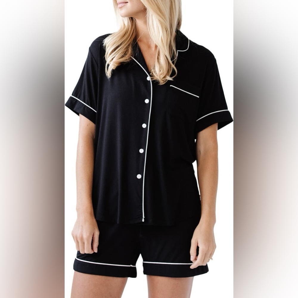 Cozy Earth Black Short Sleeve Knit Pajamas XXXL Bamboo Soft Cozy Summer Vacation